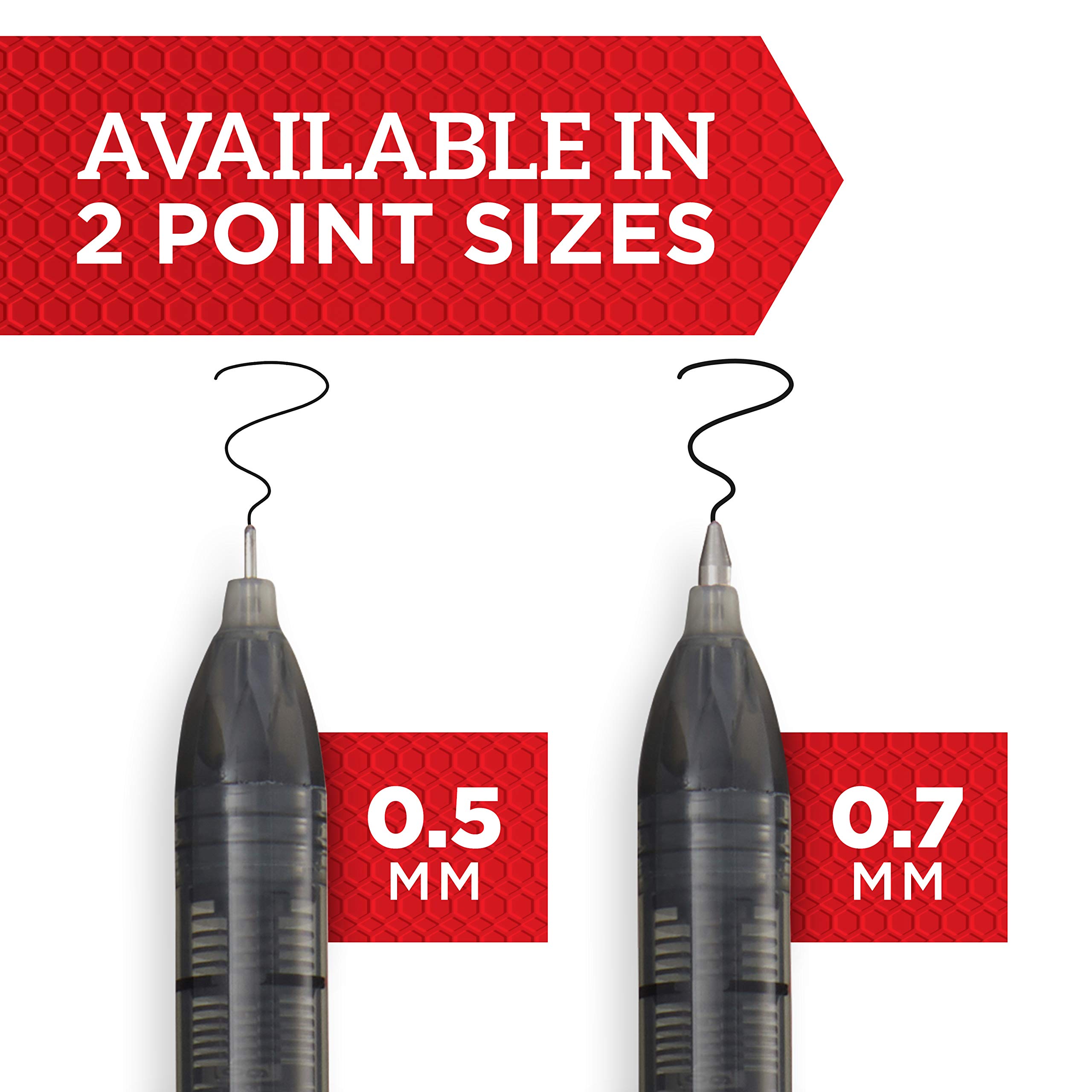 Sharpie Rollerball Pen Arrow Point (0.7mm) Pen for Bold Lines Blue Ink 12 Count