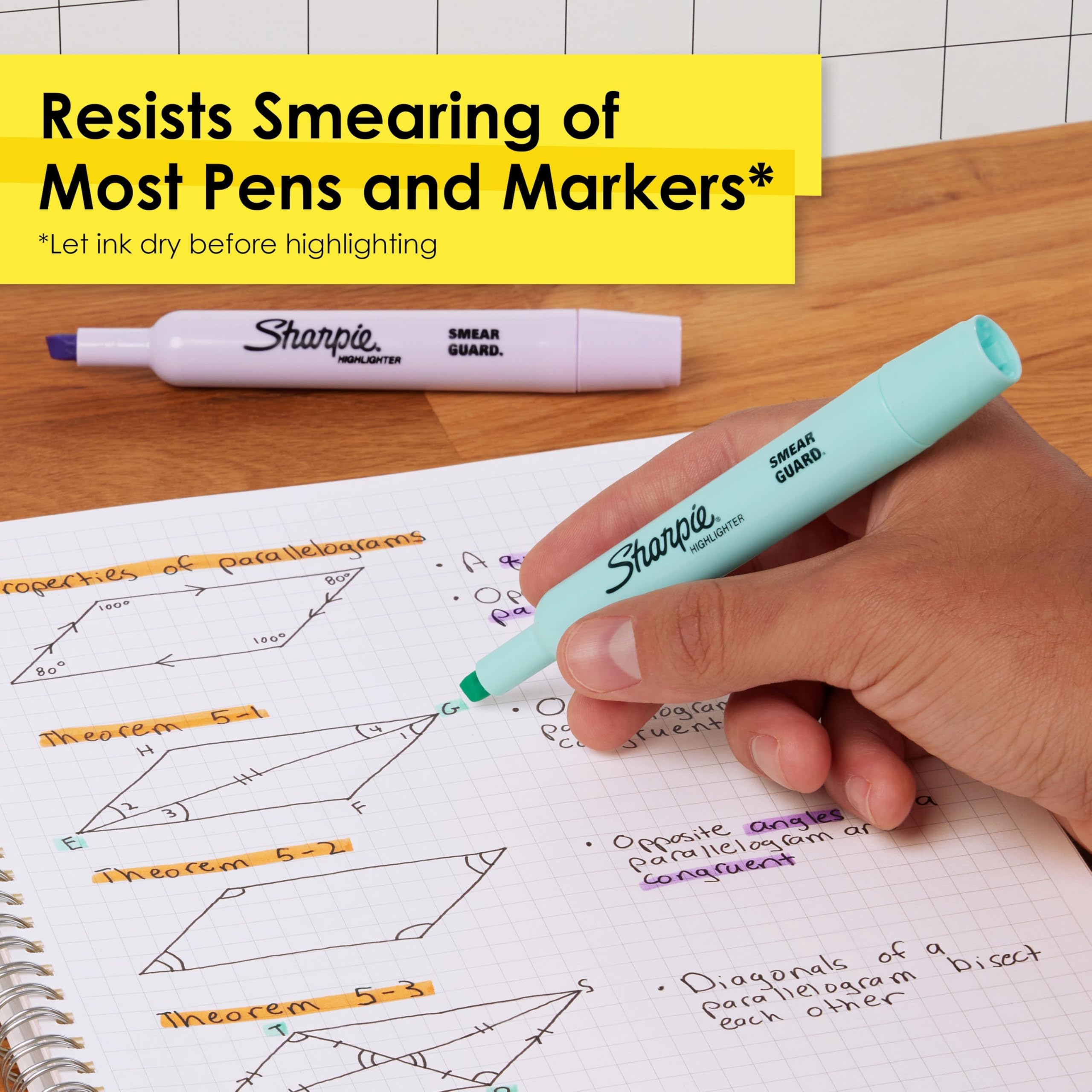 Sharpie Tank Highlighters Mild Pastel Colors Assorted Chisel Tip 12 Count