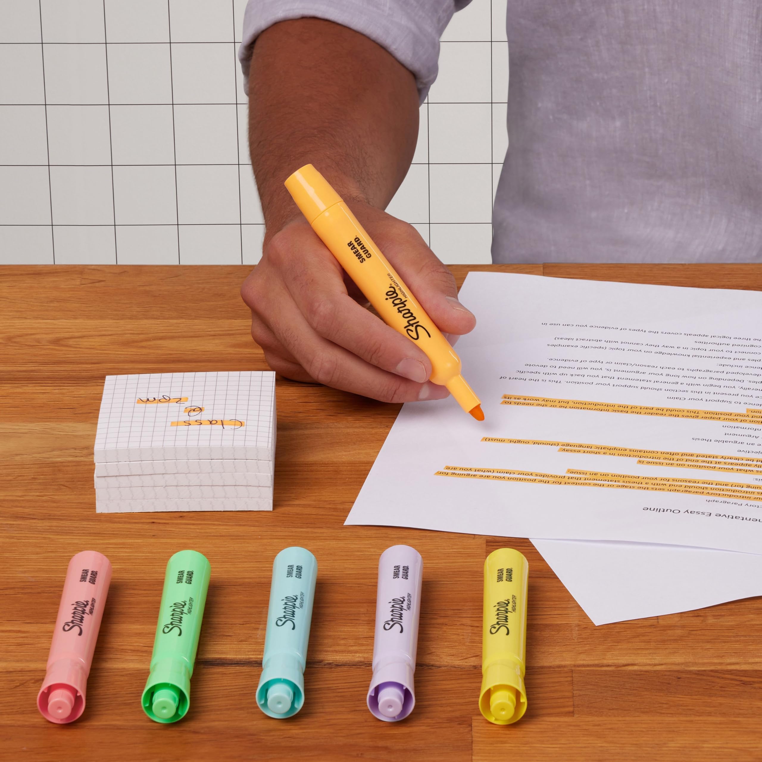 Sharpie Tank Highlighters Mild Pastel Colors Assorted Chisel Tip 12 Count