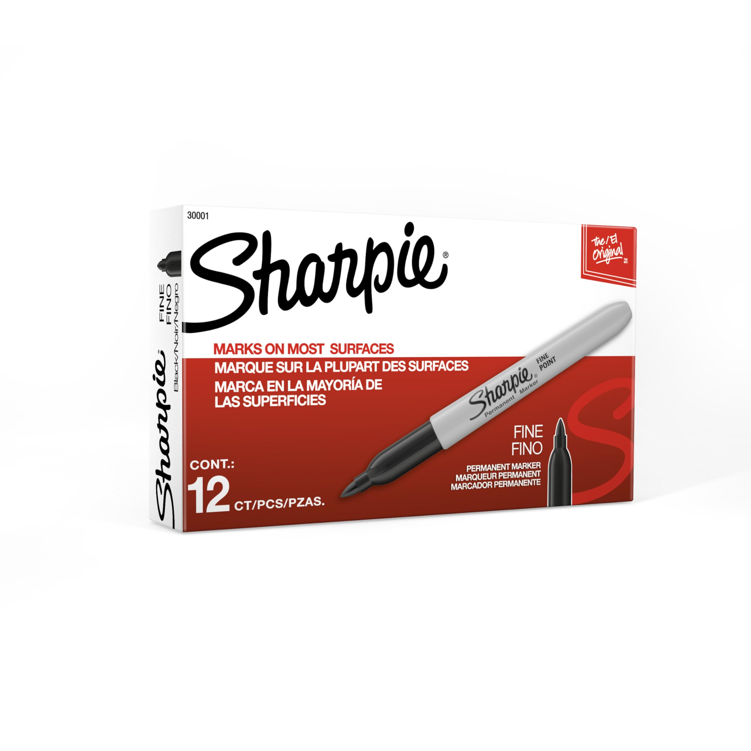 Sharpie Permanent Markers Set Quick Drying And Fade Resistant Fine Point Marker For Wood Plastic Paper Metal And More Drawing Coloring And Poster Marker Black 12 Count, Pack of 24