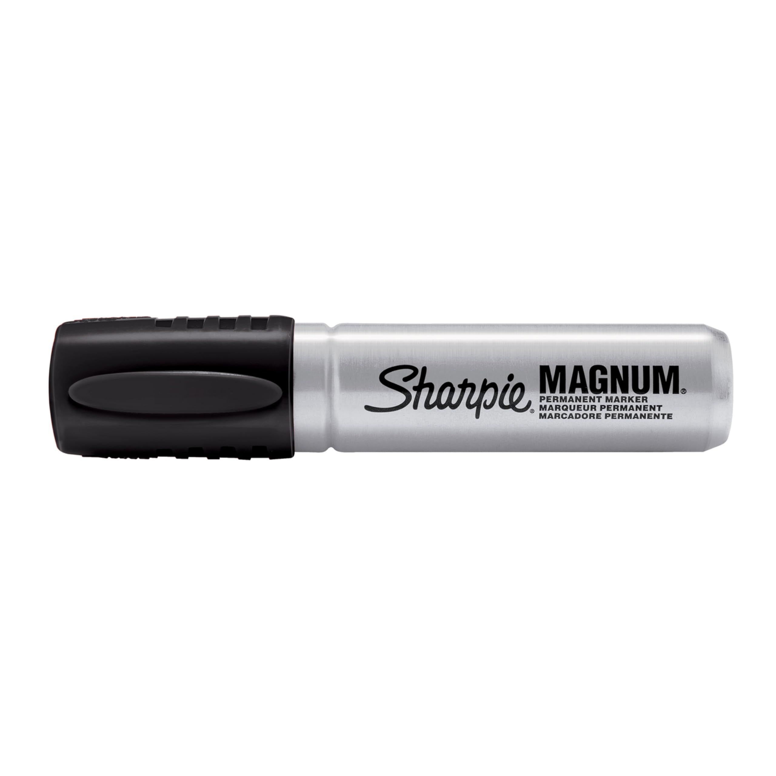 Sharpie Pro Magnum Permanent Markers | Chisel Tip | Black Ink | 12 Count