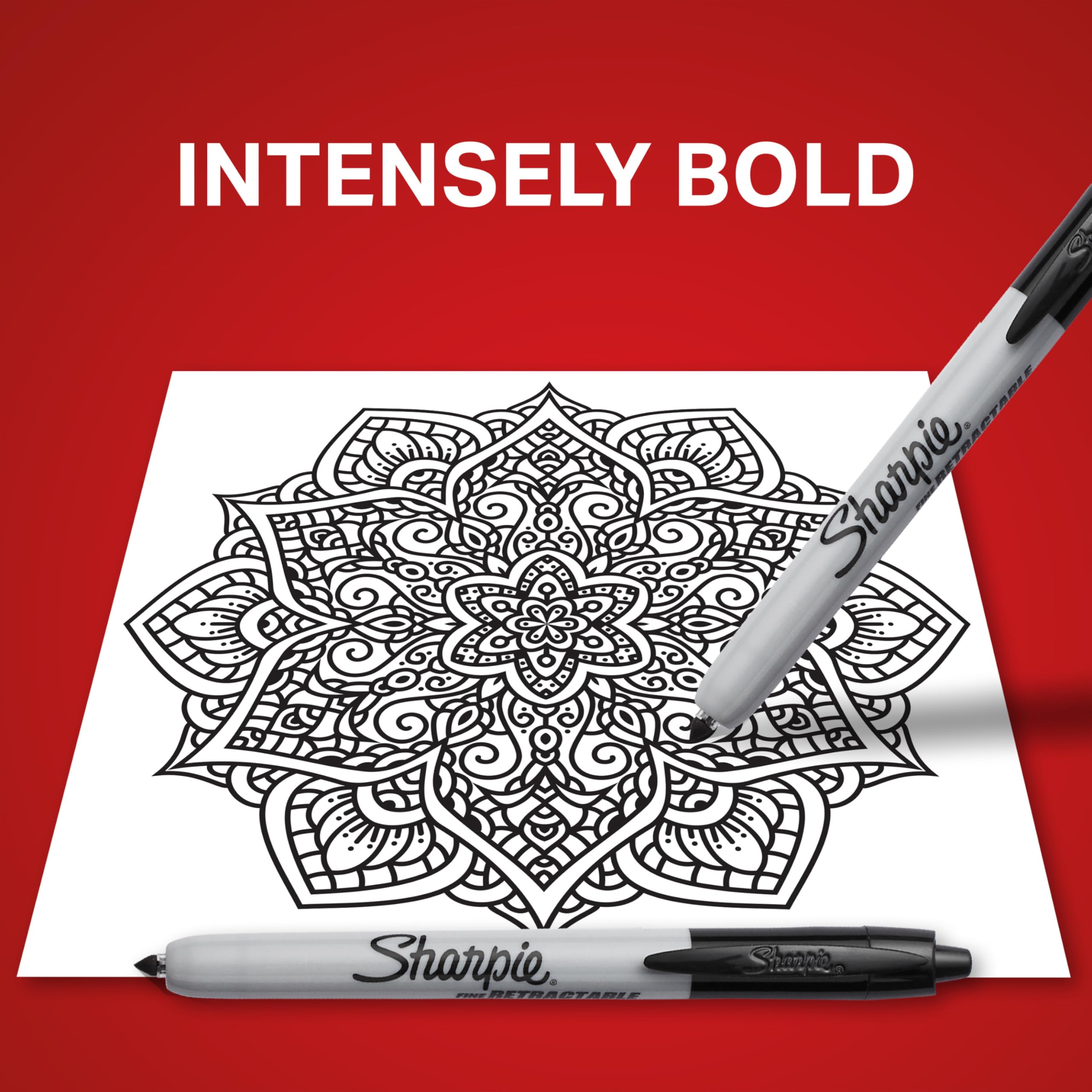 Sharpie Retractable Fine Tip Permanent Markers, Assorted Colors, 12 Count