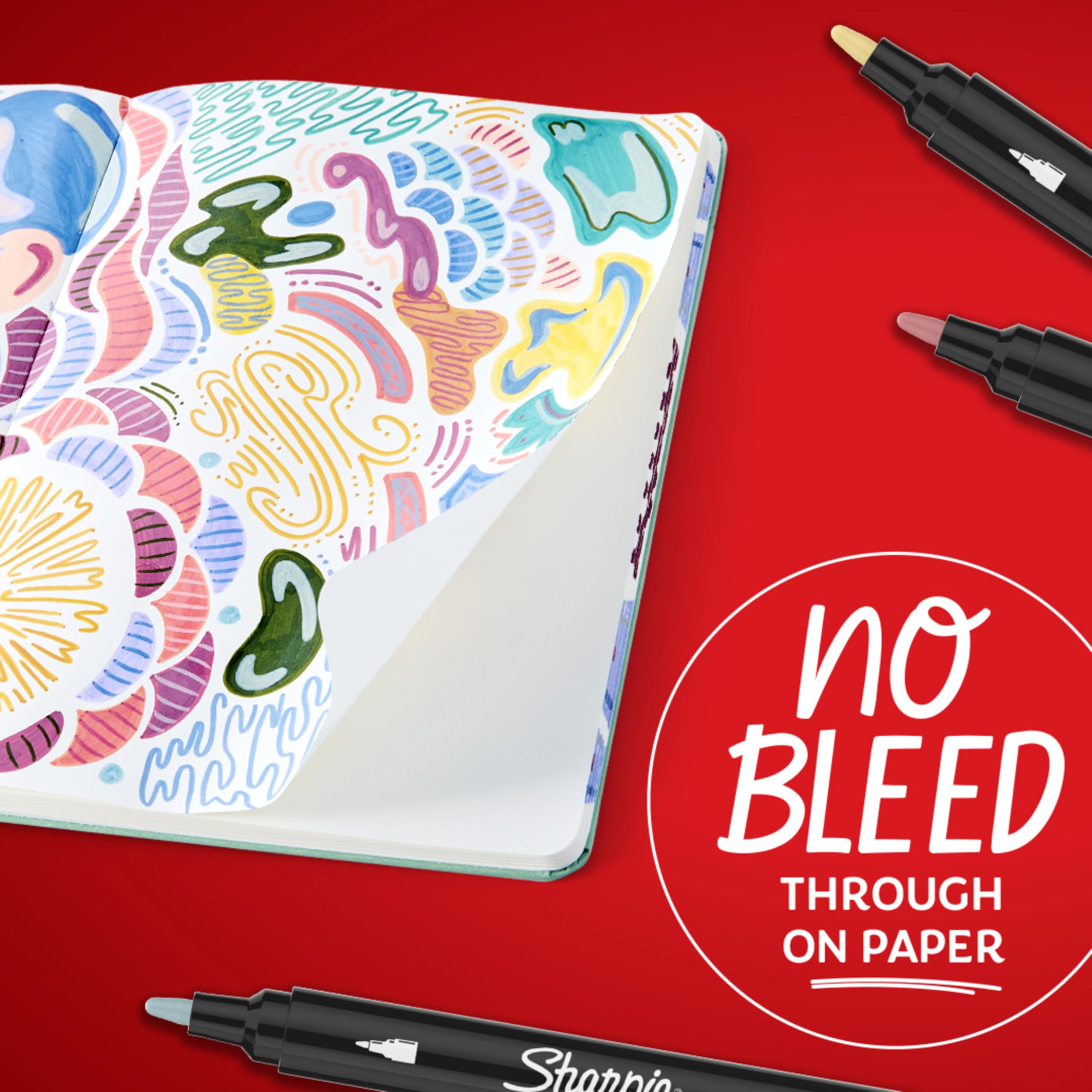 Sharpie Creative Markers, Warm Tones, Water-Based Acrylic Markers, Bullet Tip, Assorted Colors, 12 Count