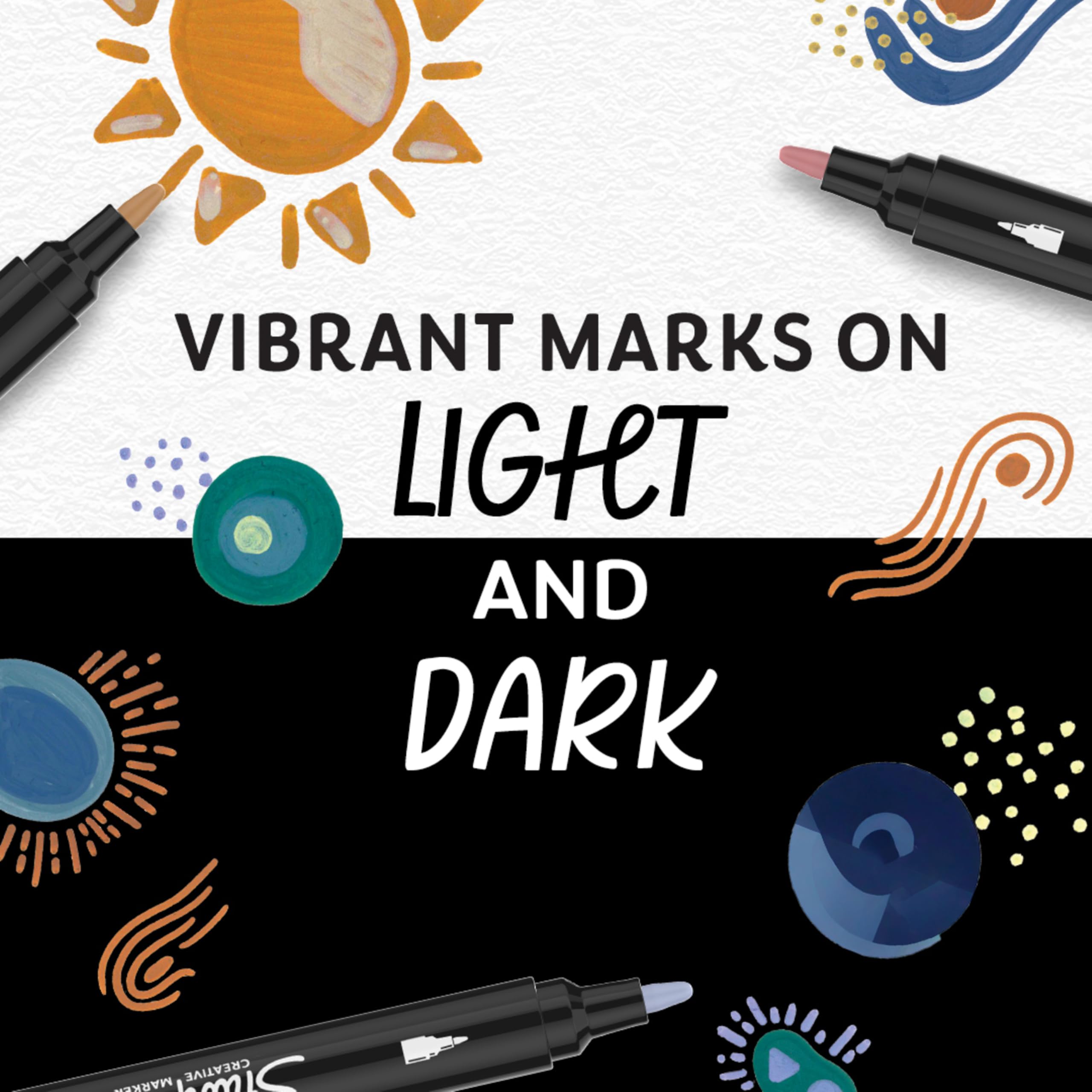 Sharpie Creative Markers, Warm Tones, Water-Based Acrylic Markers, Bullet Tip, Assorted Colors, 12 Count