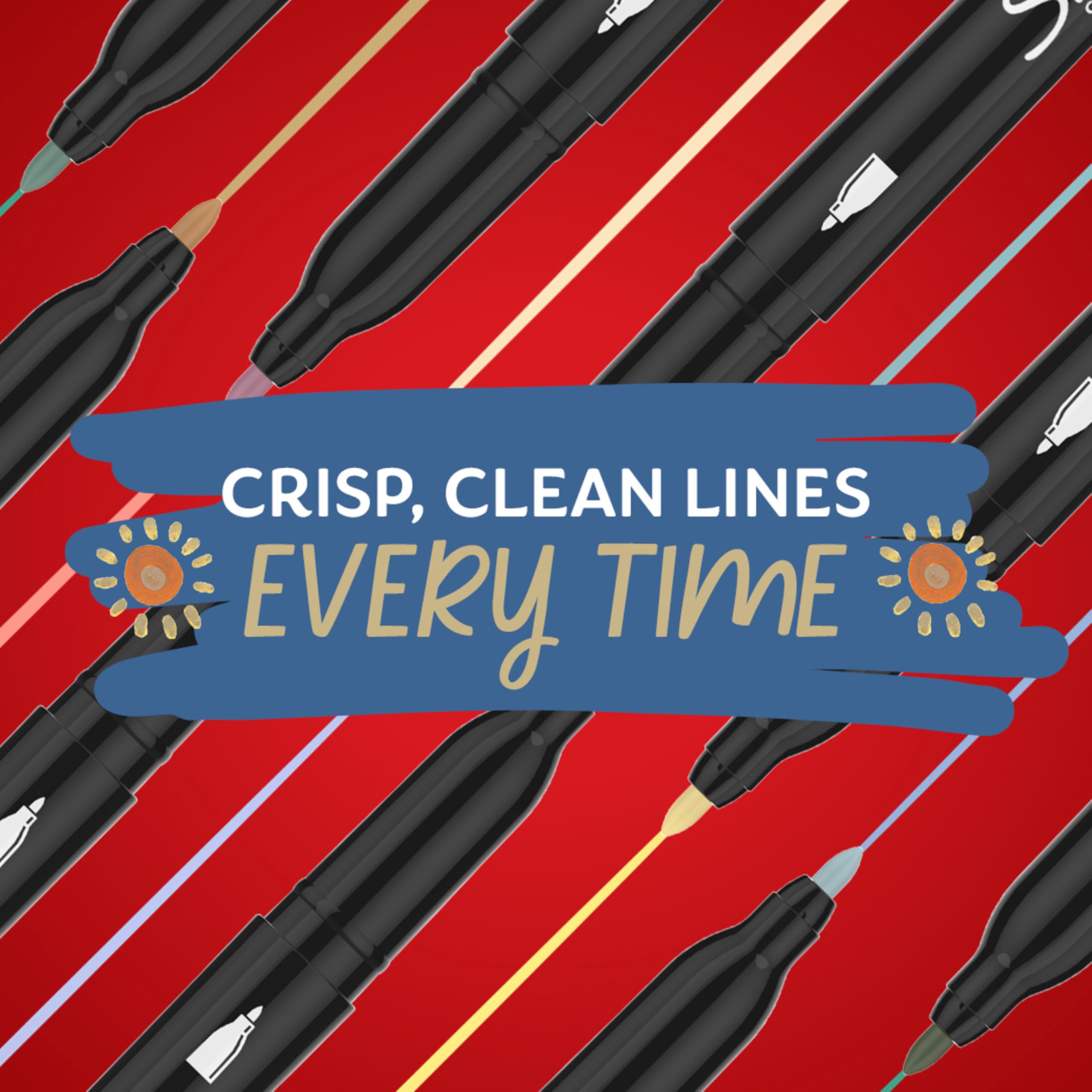 Sharpie Creative Markers, Warm Tones, Water-Based Acrylic Markers, Bullet Tip, Assorted Colors, 12 Count