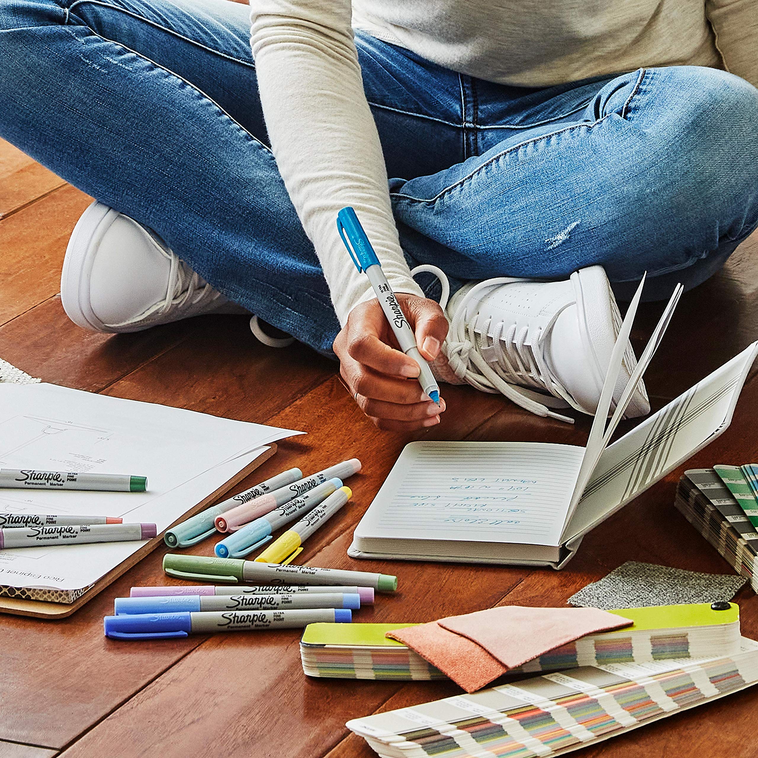 Sharpie Permanent Markers Ultra-Fine Point Featuring Mystic Gem Color Markers Assorted 24 Count