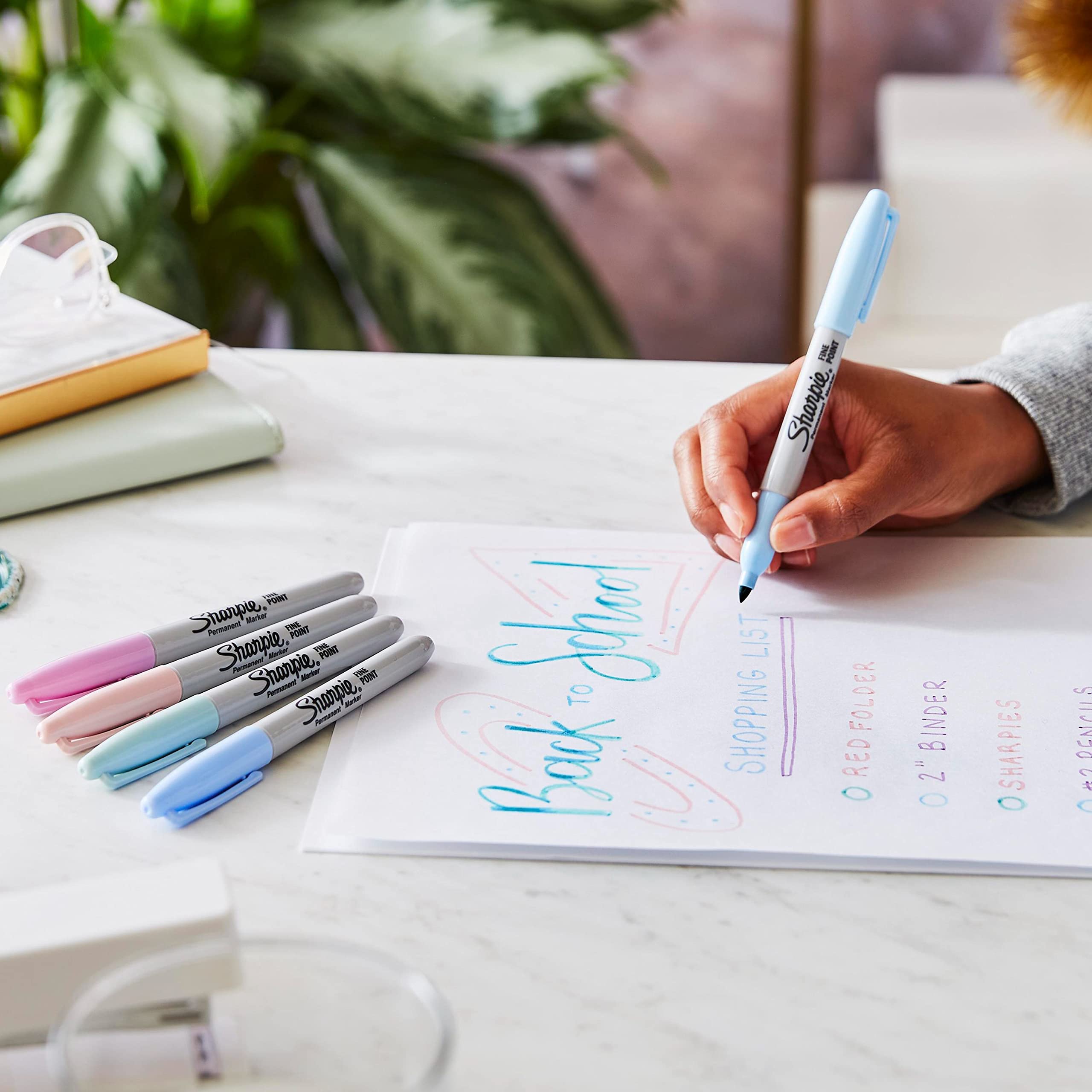 Sharpie Permanent Markers Fine Point Featuring Mystic Gem Color Markers Assorted 24 Count