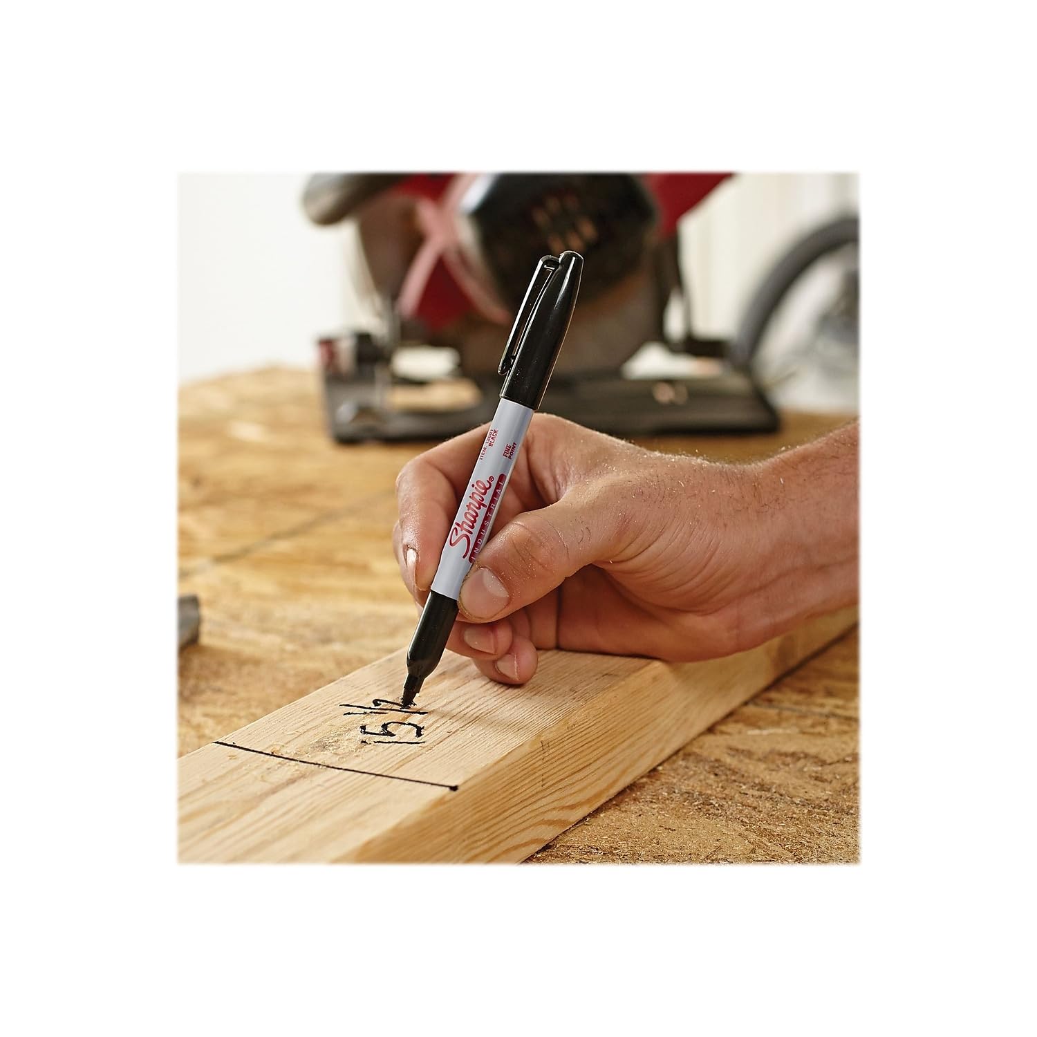 Sharpie Industrial Permanent Markers, Fine Point, Black, Box of 12