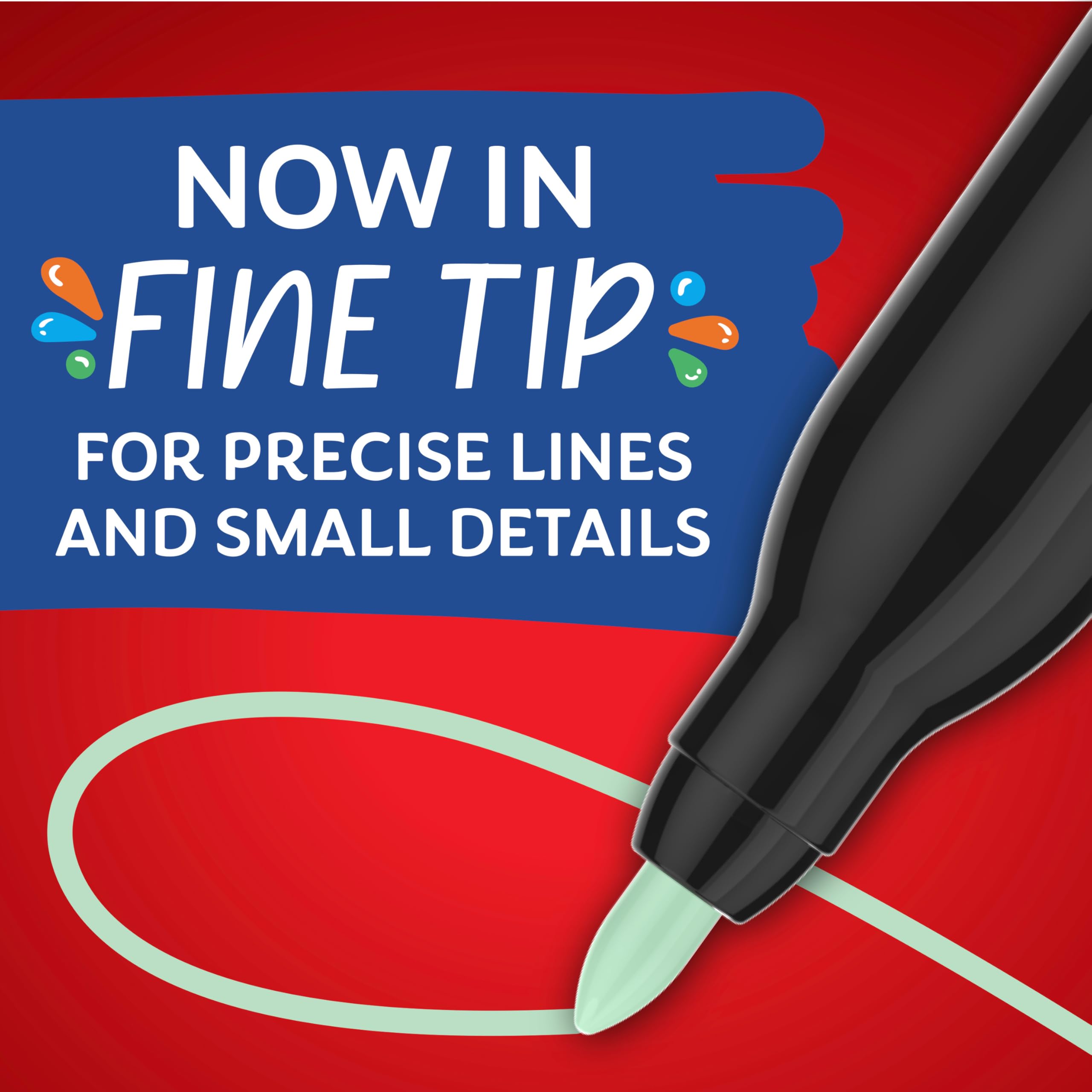 Sharpie Creative Markers Variety Pack, Water-Based Acrylic Paint Markers, Fine Tip, Assorted, 24 Count